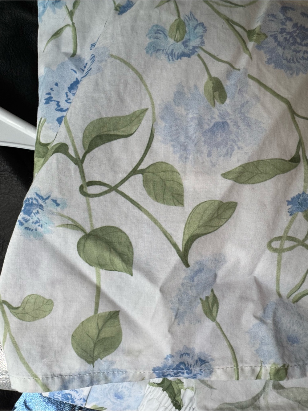 Hill House Home Florence Nap Skirt Sz L Blue White Floral Cottagecore Feminine - Picture 11 of 12